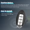 uxcell 4 Buttons Uncut Insert Key Fob Remote Control Case Shell Replacement KR55WK48903 for Nissan Altima 2007-2012 Maxima 2010-2012