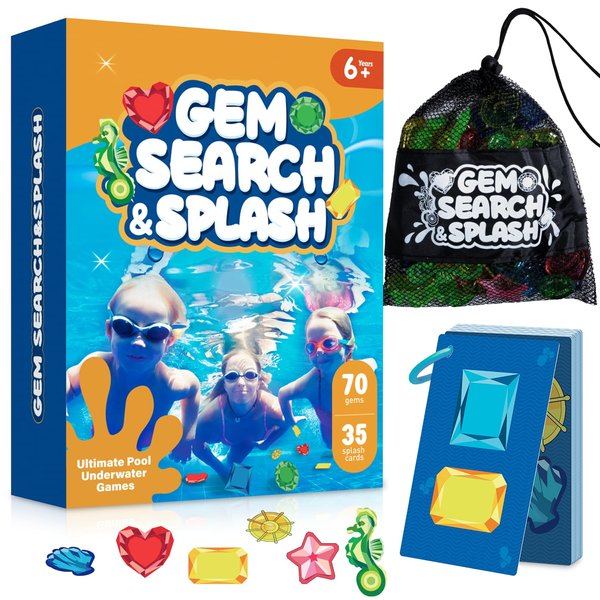 KOPKOFT Pool Toys, Underwater Search and Find Diving Gem Toys, Perfect Swimming Toys for Kids, Gifts for Boys & Girls Ages 6, 7, 8, 9 and Up