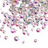 Jollin 3456pcs Flatback Rhinestones Glass Charms Diamantes Gems Stones for Nail Art 6 Size ss4~ss12 Crystal AB