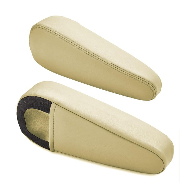 AUGREX Auto Armrest Cover Fit for Lexus GX470 2003 2004 2005 2006 2007 2008 2009 Microfiber Leather, A Pair of Ivory Beige