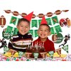 44pcs Football Happy Birthday Banner, Football Birthday Party Decorations with Football Party Hanging Swirl Football Birthday Decorations Football Themed Party Supplies