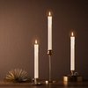 Eywamage White Dripping Wax Flameless Taper Candles with Remote, Flickering Battery Operated LED Candlesticks Set of 6