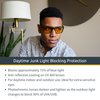 TrueDark Daylights Amber Transition Fairlane Blue Light Blocking Sunglasses to Reduce Eye Strain - For Men & Women, Computer Screen, Gaming, TV, Phone - Glasses by Dave Asprey