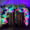 150Pcs NEON Balloon Garland Kit, Neon Glow in The Dark Balloon Arch with neon yellow, orange, pink, blue and neon polka dots Blacklight Balloons for Disco Party,Glows with Black Light Party Supplies