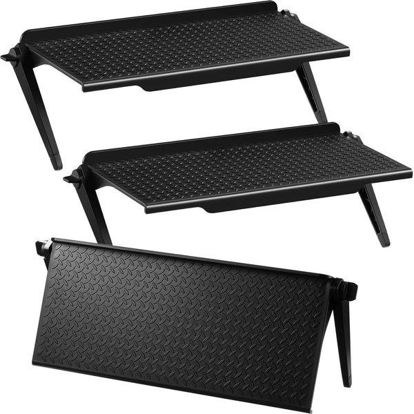 Jetec 3 Pieces Screen Top Shelf TV Top Storage Bracket 2-Leg Adjustable Monitor Top Shelf for Cellphone Stand, Media Boxes, Router, Game Console and Home Decor (11.81 x 4.72 Inches)