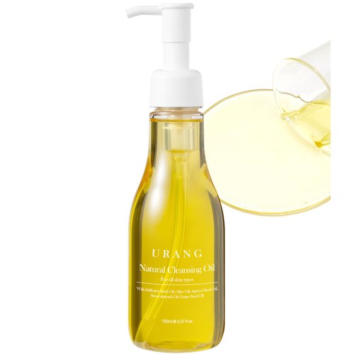 URANG Natural Cleansing Oil | COSMOS ORGANIC Certified | Vegan Deep Face Wash | Organic Oil Cleanser For Women & Men | For All Skin Types Oily, Dry & Sensitive | 5.07 Fl Oz