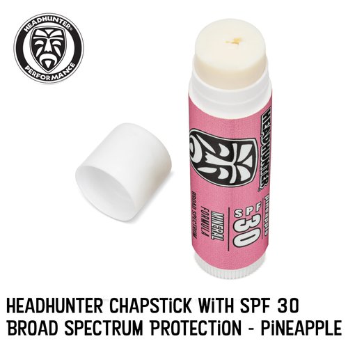 Headhunter Pineapple Sport Chapstick Sunscreen SPF 30, Natural Mineral Lip Balm For Sun Protection, Waterproof Lip Sunscreen For Ultra Sport Protection and Solar Defense, Reef Safe Sunblock Chap Stick (3 Pack)