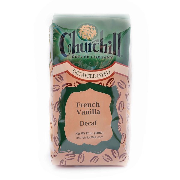 Churchill Coffee French Vanilla 12 oz - Whole Bean (Decaf)