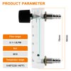 JIAWANSHUN Oxygen Flow Meter 0.1-1.5LPM Gas Flow Regulator Gas Flowmeter with Copper Connector for Oxygen Air