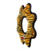 TUFFY - World's Tuffest Soft Dog Toy - MEGA Gear Ring - Squeakers - Multiple Layers. Made Durable, Strong & Tough. Interactive Play (Tug, Toss & Fetch). Machine Washable & Floats. (Tiger 2 Pack)