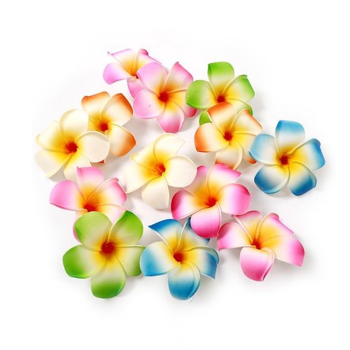 10Pcs Multicolor Hawaii Plumeria Flower Clips Hawaiian Flower Hair Barrettes Beach Party Hair Clips Artificial Tropical Flower Hairpins for Beauty and Personal Care Wedding 7cm，Clips and Barrettes