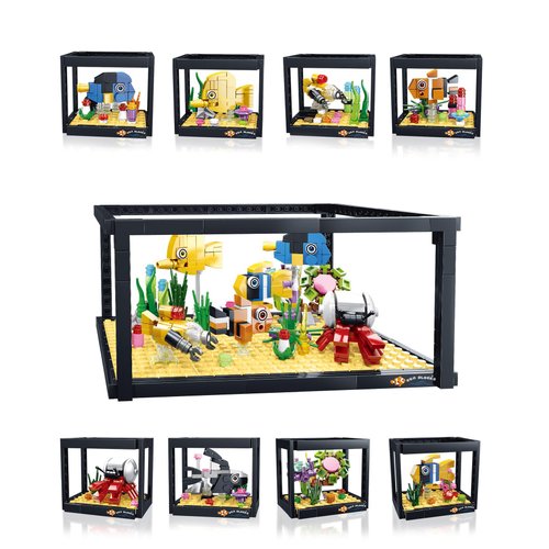 Snlywan 8 in 1 Creator Fish Tank Aquarium Building Blocks Toys Sets,STEM Educational Toys for Kids 8+,Birthday/Christmas/Date Gifts for Kids and Adults (729PCS)