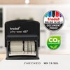 Trodat Printy 4817 Economy Dial-A-Phrase, 12 Popular Office Messages, Month in Letters, Day and Year in Numbers, Rubber Date Stamp – Self Inking (Black)