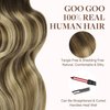 GOO GOO Tape in Hair Extensions Human Hair, 2/6/18 Balayage Brown to Dirty Blonde, 20inch 50g 20pcs, Thick Ends Straight Seamless Tape in, Invisible Tape in Hair Extensions Human Hair