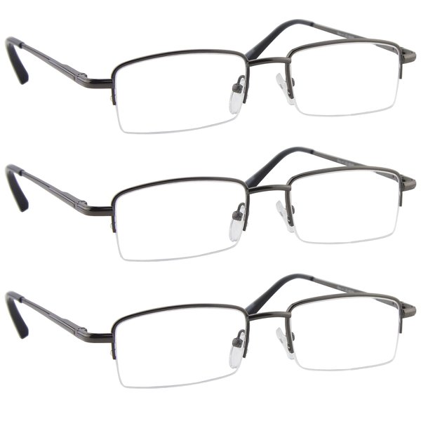 TruVision Readers Reading Glasses - 9509 HP -VP3-Gunmetal-3.25