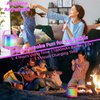 EAIHW Karaoke Machine for Kids Adults Portable Bluetooth 5.3 Speaker with 2 Wireless Microphones, Five LED Disco Lights Modes, Five Funny Sound Modes, for Girls Boys Family Home Party
