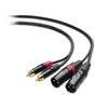 Cable Matters Dual RCA to XLR Unbalanced Interconnect Cable 10 ft, 2 RCA to XLR Male Cable (Dual XLR to RCA Cable) - 10 Feet