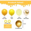 Yellow Gold Confetti Party Balloons, 50pcs12 inch Mustard Yellow Balloons Light Yellow Gold Latex Balloons for Birthday Wedding Baby Shower Bride Sunflower Theme Party Decoration