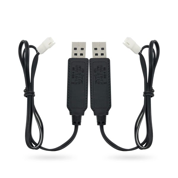Charger Replacement for Carrera Mario Remote Control RC Car Battery, USB Charging Cable Cord 2 ft (2-Pack) - PDEEY