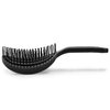 NuWay 4HAIR® DoubleC® U.S. Patented Double Curved Detangling Brush is Hair Dryer Safe (Iron Black)
