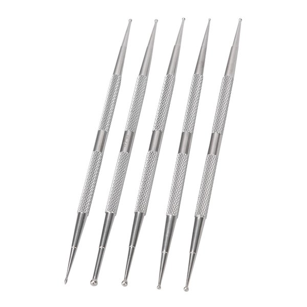 5pcs 2 Way Dotting Pen Tool Double Head Nail Art Dotting Pen Stainless Steel Nail Painting Pen DIY Decoration Dotting Pen