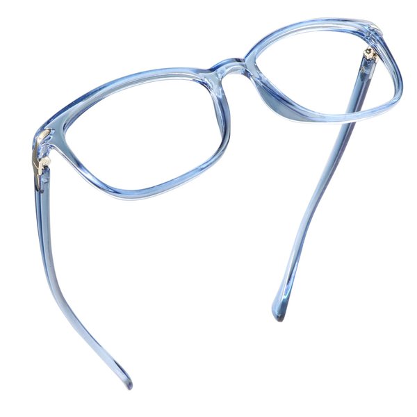 LifeArt Blue Light Blocking Glasses, Anti Eyestrain, Computer Reading Glasses, Gaming Glasses, TV Glasses for Women Men, Anti Glare (Light Blue, 4.00 Magnification)