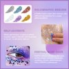 BADCOLOR Purple Face Body Glitter Gel, Holographic Shimmer Chunky Glitters Makeup for Hair Nails Eye Lips, Music Festival Concert Rave Accessories Party, Long Lasting Sparkling Mermaid Sequins Gel Kit