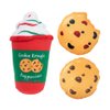 Cookie Kringle Puppuccino Dog Toy Set 3pc Premium Plush Christmas Coffee and Cookies Washable