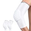 HiRui Elbow Pads, Basketball Baseball Elbow Brace Elbow Support Arm Compression Sleeve Collision Avoidance Elbow Pad for Volleyball Cycling Football Work Out, Women&Men(1Pair) (White, 3XL)