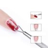 4 Pieces Nail Cuticle Pusher Stainless Steel Cuticle Pusher Triangle Cuticle Peeler Scraper Cuticle Pusher Gel Nail Polish Nail Art Cuticle Remover Tool, Silver