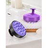 HEETA 2 Pack Hair Scalp Massager Shampoo Brush for Hair Growth, Hair Scalp Scrubber with Soft Silicone, Wet and Dry Hair Detangler(Black & Purple)