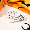 2pcs Small Hand Bone Hair Clips - Halloween Small Hair Claw Clips for Hair, Exquisite Ghost Claw Hand Design Acrylic Claw Clips, Strong Grip Hair Clip Hair Accessories for Halloween Decor