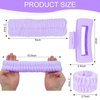 ACO-UINT 4Pcs Purple Spa Headband and Face Washing Wristbands Set, Skincare Headband Face Wash Headband Makeup Headband, Hair Claw Clip Skin Care Headband for Washing Face