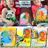 Gerrii 16 Pieces Jungle Animal Drawstring Bags Cartoon Animal Safari Goodie Bags Safari Party Favors for Boy Girl Birthday Baby Shower