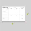 Weekly Planner Desktop List Note Pad To Do List with Magnet Mountings for Fridge Locker (90 Sheets 9" x 6")