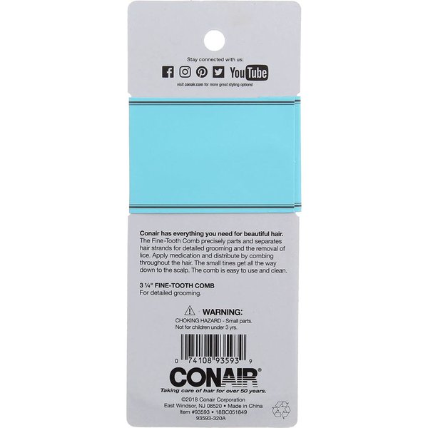 Conair Fine Tooth Comb