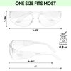TICONN 12 Clear Safety Glasses for Men, Safety Goggles with Scratch Impact Resistant Meets ANSI Z87.1 Standard (12 Pack)