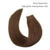 ABH AmazingBeauty Hair Tape in Hair Extensions Real Human Hair Semi-permanent 50g 20pcs Tape in Attached Skin Weft Invisible Seamless Reusable Walnut Brown Color 3 14 Inch