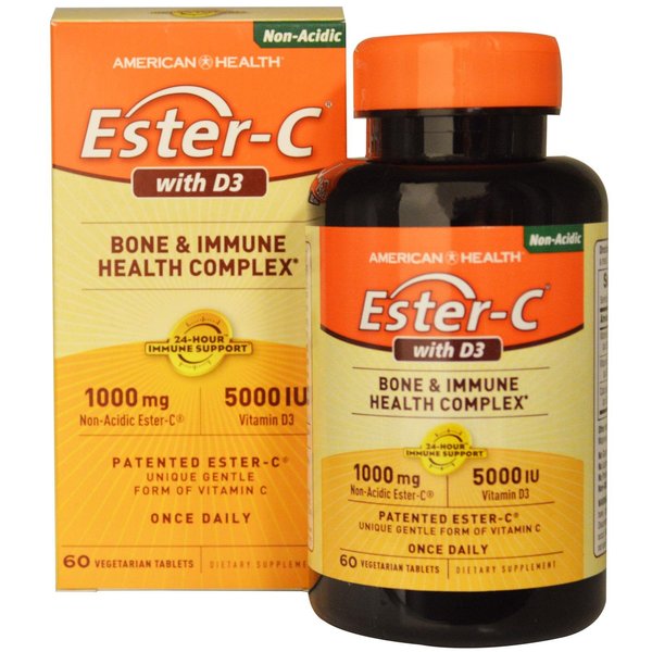 American Health Ester-Vitamin C with D3 60 Tabs