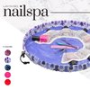 Lay-n-Go Nail Spa Drawstring Cosmetic Acrylic Nail Polish Holder, Organizer & Toiletry Bag for Travel, and Daily Use with a Durable Patented Design, 18 inch, Violet Fem (Purple)