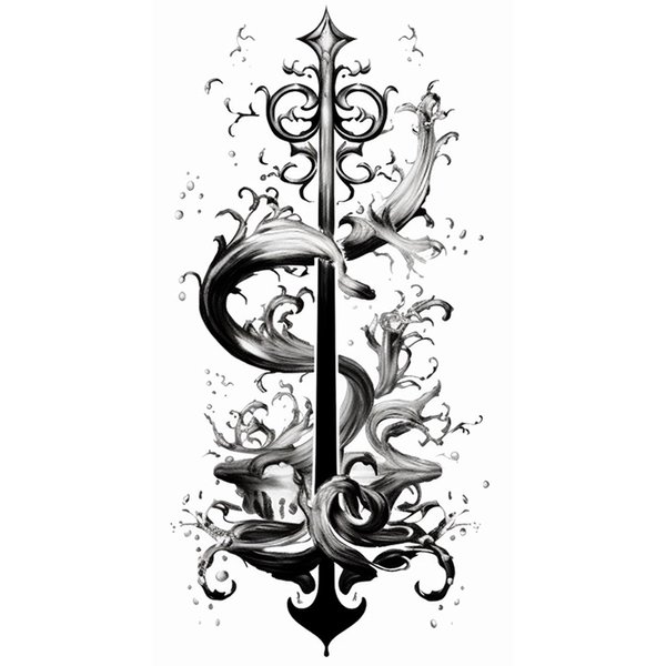 Dopetattoo 6 Sheets Temporary Fake Tattoos For Men Adults Poseidon Ocean Waves Temporary Fake Tattoo For Women Neck Arm Chest For Woman