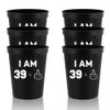 Veracco I am 39+1 Middle Finger Stadium Party Cup Funny 40th Birthday Gag Gifts For Him Her Fourty And Fabulous (Black, 12)