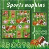 Sports Themed Birthday Party Supplies,40PCS Sports Theme Basketball Football Dinner Napkins All Star Birthday Paper Napkins for Sports Birthday Party Decoration