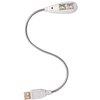 Kyfreshpower LED USB Reading Lamp Light with 2-Brightness Dimmable Setting, Flexible Gooseneck USB Light for Notebook Laptop Keyboard, Powerbank(On/Off Switch, 1 White+1 Mini USB Light)