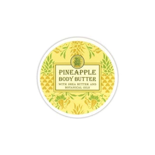 Greenwich Bay Trading Company Botanic Body Butter with Shea Butter and Cocoa Butter 8oz Tub (Pineapple)
