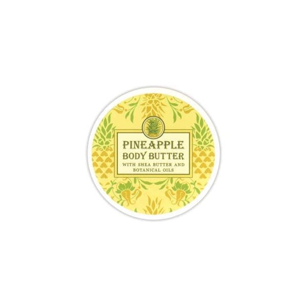 Greenwich Bay Trading Company Botanic Body Butter with Shea Butter and Cocoa Butter 8oz Tub (Pineapple)