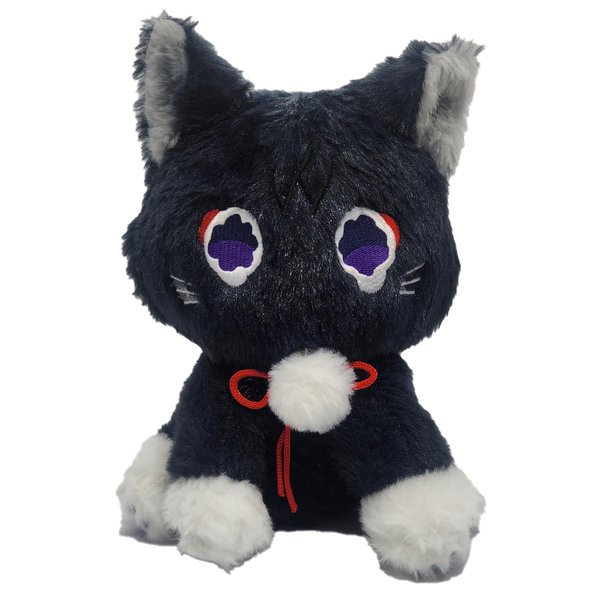 Amaker7 9.84'' Genshin Plush Doll Scaramouche Cat Stuffed Animal Gift for Kids Gifts (Scaracat)