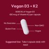 BESTVITE Vegan Vitamin D3 5000 IU + Vitamin K2 100 mcg as MK-7 (120 Vegetarian Capsules) - No Stearates - Vegan - Non GMO - Gluten Free