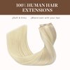 GOO GOO Hair Extensions Human Hair Ombre Ash Blonde to Golden Blonde Mixed Platinum Blonde 18 Inch 95g Remy Hair Extensions Human Hair Wire Hair Extensions with Transparent Line