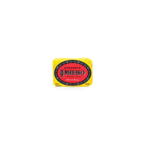 Phebo Linha Tradicional Sabonete em Barra de Glicerina Odor de Rosas 90 Gr Classic Collection - Glycerin Bar Soap Scent of Roses 3.2 Net Oz (Single Piece)